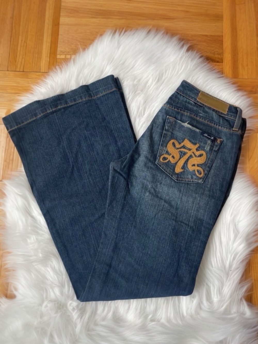 7 SEVEN jeans vintage Y2K embroidered back pockets‎ low riders
